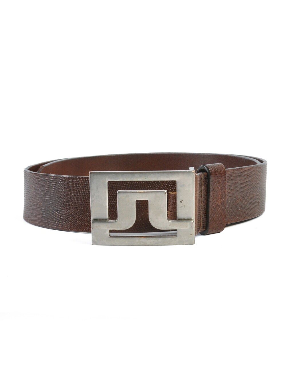 J.Lindeberg Brown Textured Leather Belt 36 34667